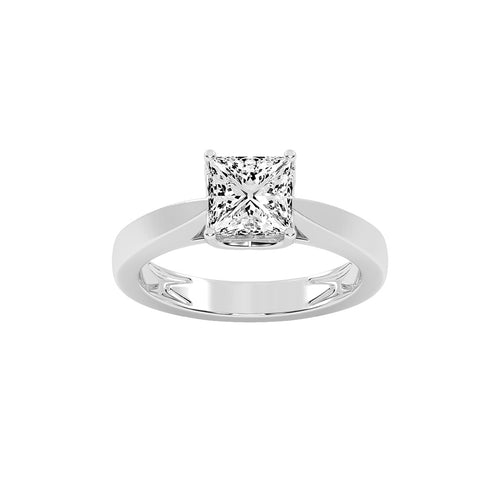 Soloneva Princess cut solitaire lab diamond ring