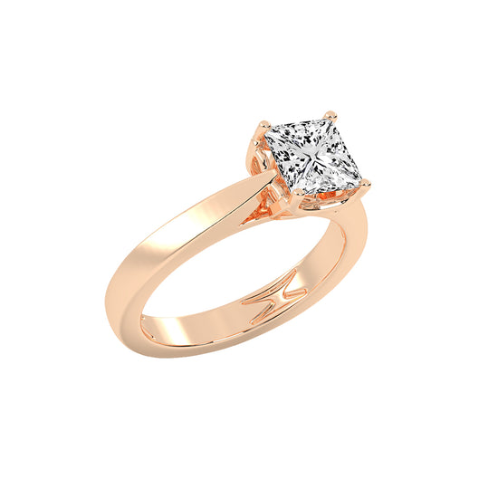 Soloneva Princess cut solitaire lab diamond ring