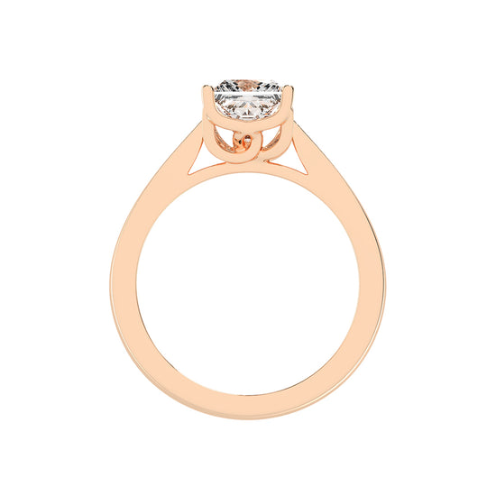 Soloneva Princess cut solitaire lab diamond ring