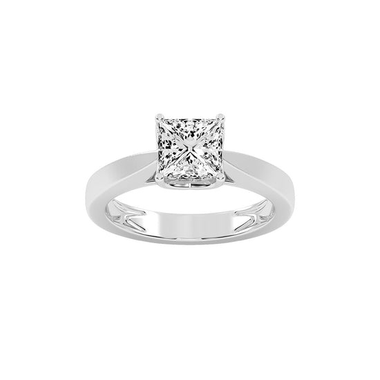 Soloneva Princess cut solitaire lab diamond ring