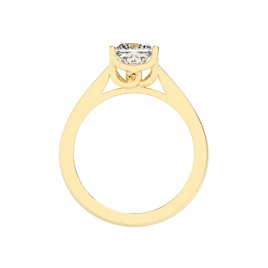 Soloneva Princess cut solitaire lab diamond ring