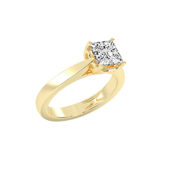 Soloneva Princess cut solitaire lab diamond ring