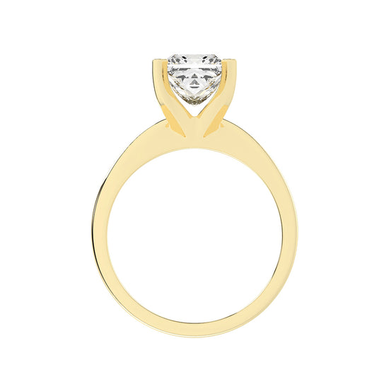 Solavesta Peg head princess cut lab diamond ring