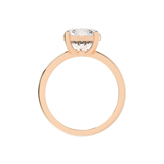 Solistra four prong round cut solitaire lab diamond ring