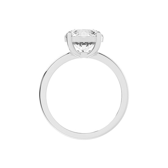 Solistra four prong round cut solitaire lab diamond ring