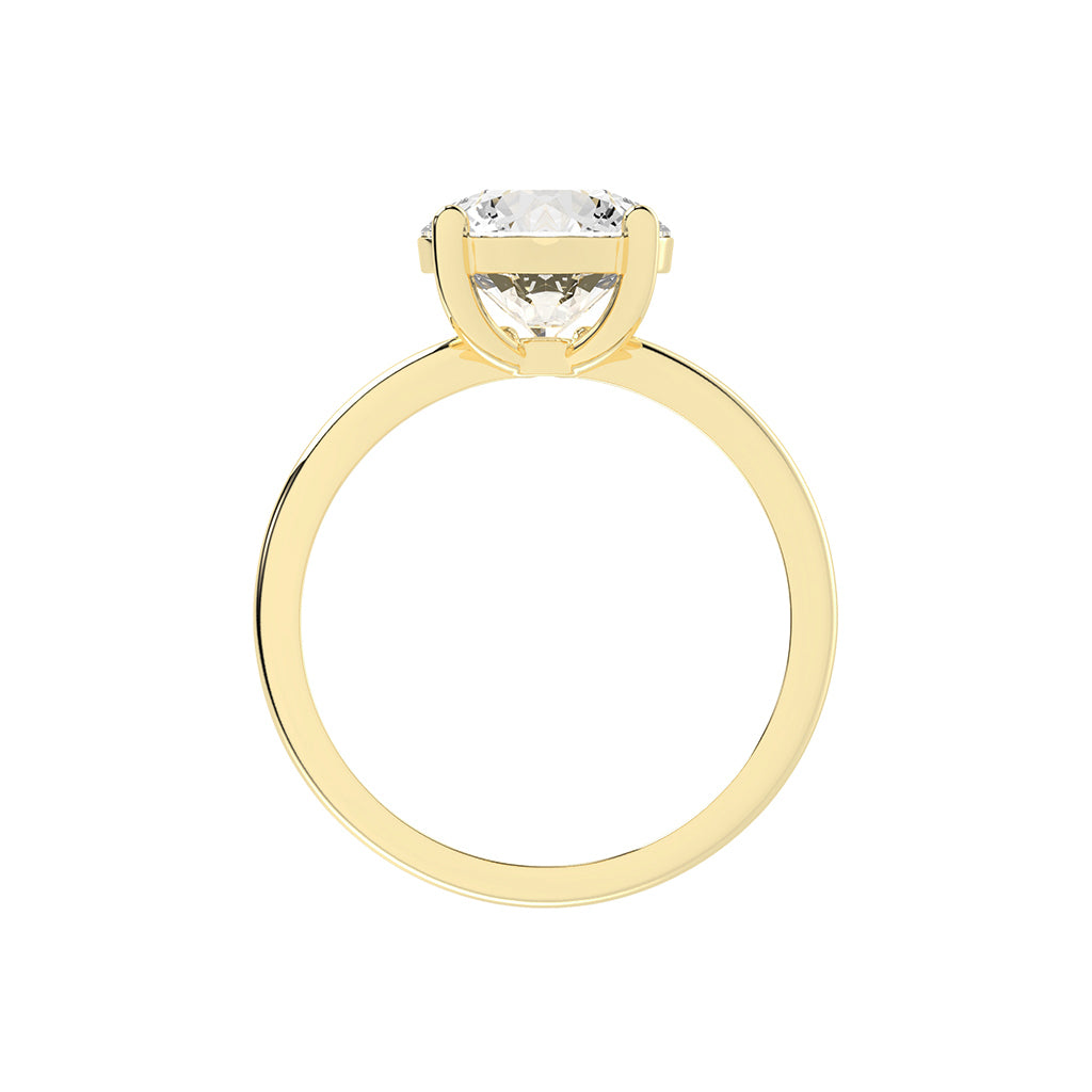 Solistra four prong round cut solitaire lab diamond ring
