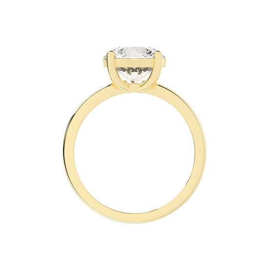 Solistra four prong round cut solitaire lab diamond ring
