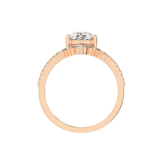 Orivane Split shank Pear cut classic lab diamond ring
