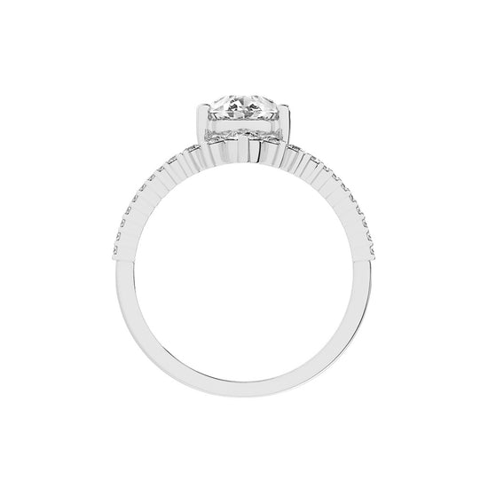 Orivane Split shank Pear cut classic lab diamond ring