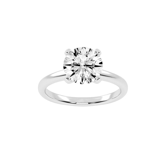 Solensia round cut solitaire lab diamond ring