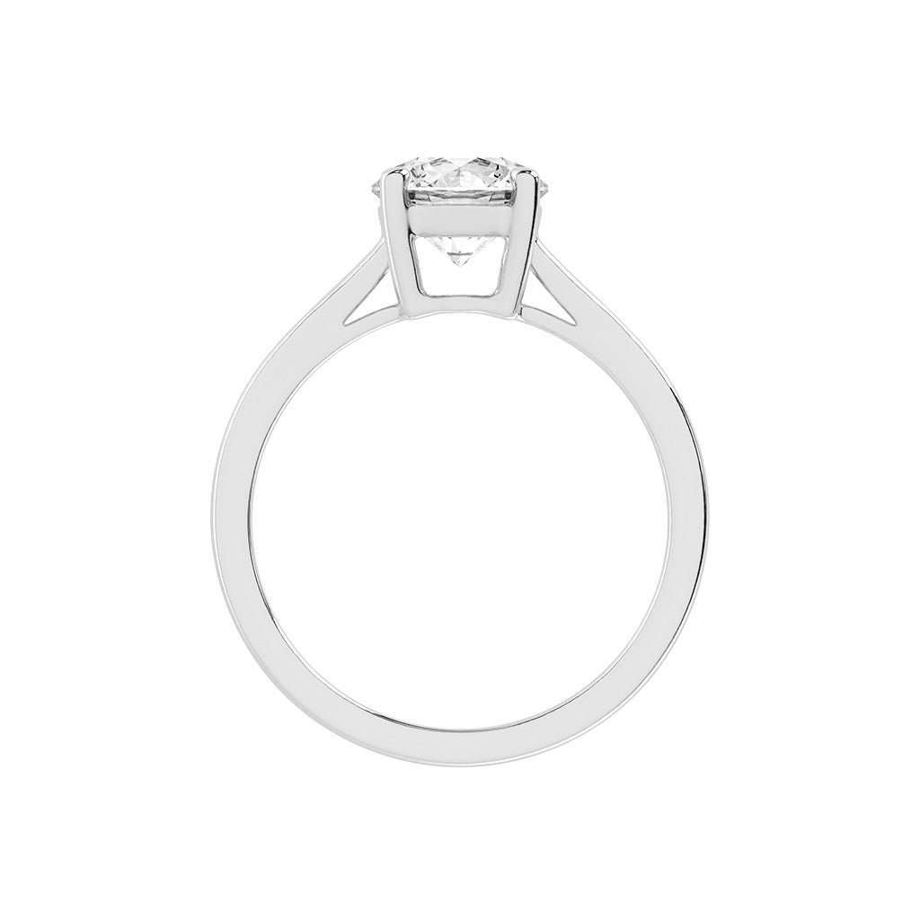 Solixara cathedral round cut solitaire lab diamond ring