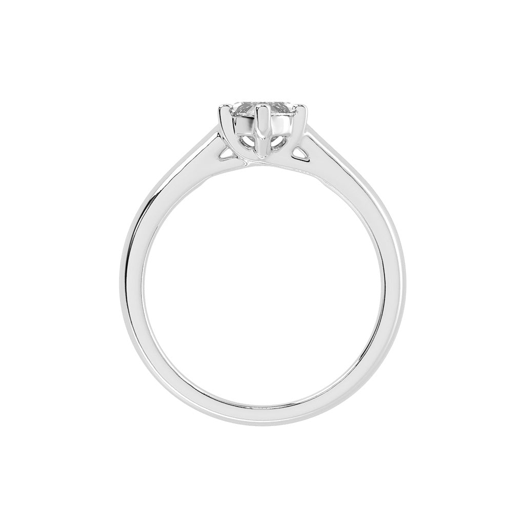 Solavria six prong marquise cut solitaire lab diamond ring