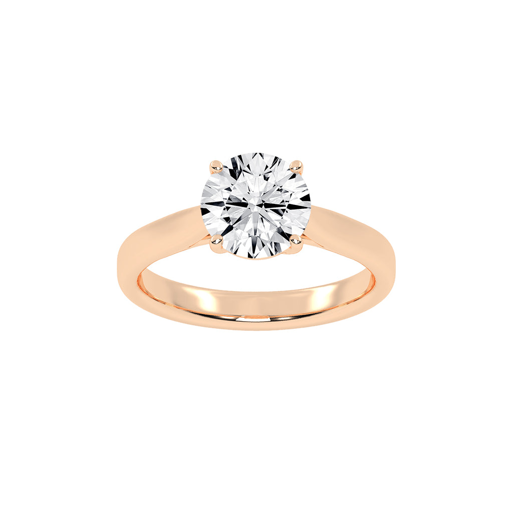 Solandrea round cut solitaire lab diamond ring