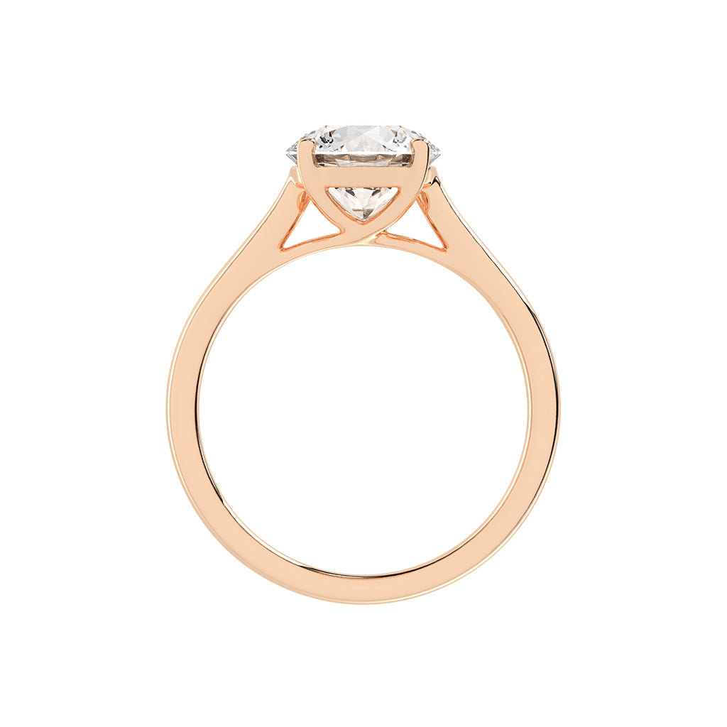 Solandrea round cut solitaire lab diamond ring
