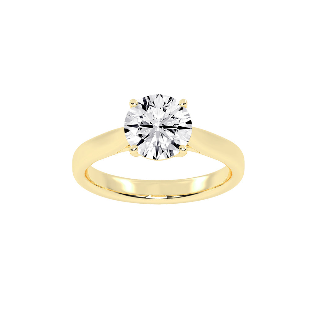 Solandrea round cut solitaire lab diamond ring