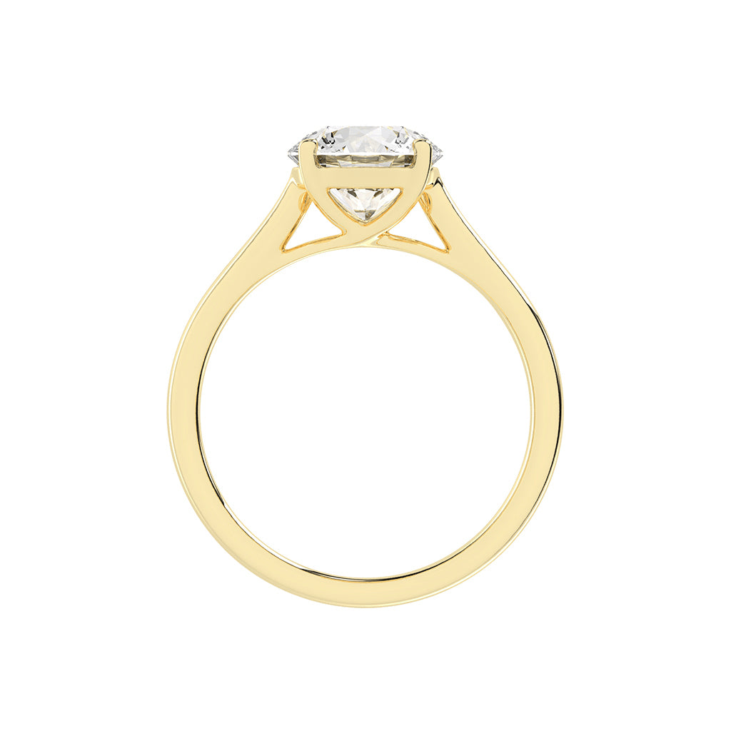 Solandrea round cut solitaire lab diamond ring