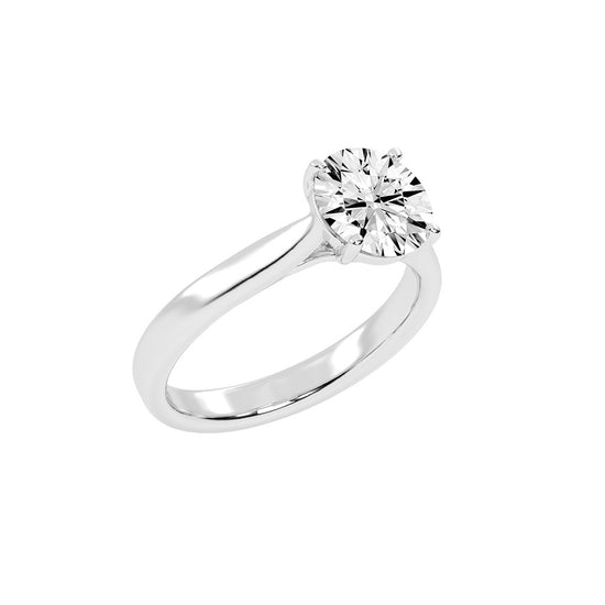 Solandrea round cut solitaire lab diamond ring