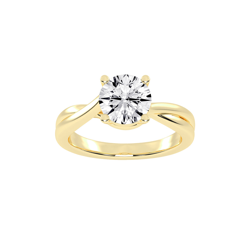 Solterione  round cut solitaire lab diamond ring