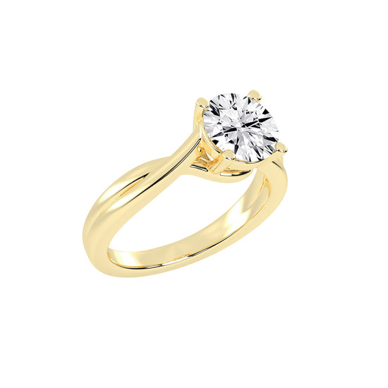 Solterione  round cut solitaire lab diamond ring
