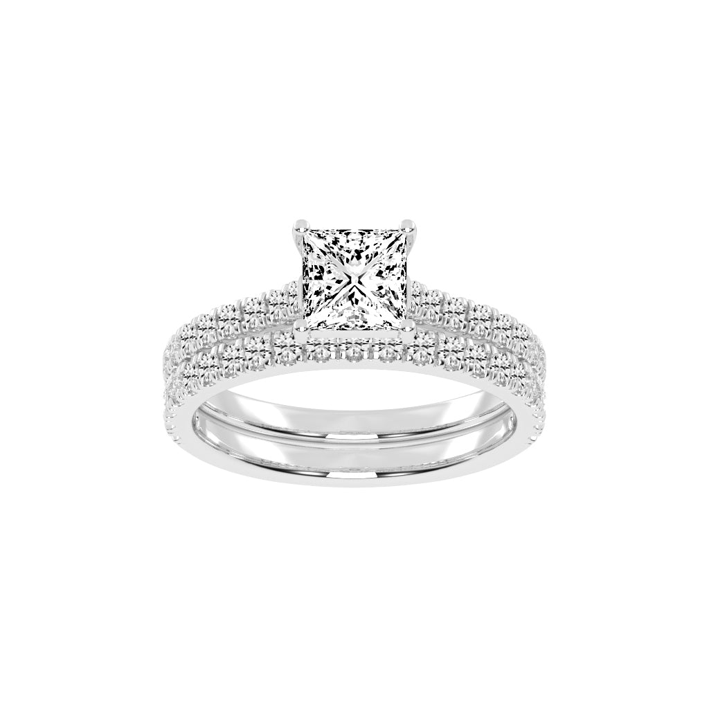 Everique  princess cut engagement lab diamond ring