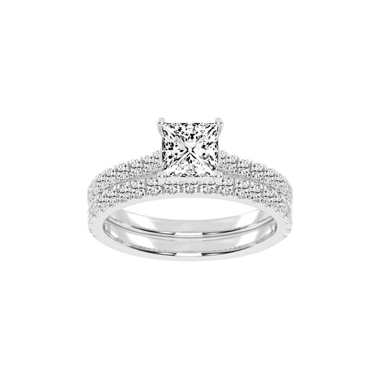Everique  princess cut engagement lab diamond ring