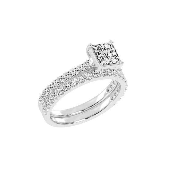 Everique  princess cut engagement lab diamond ring
