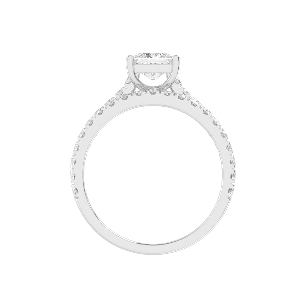 Everique  princess cut engagement lab diamond ring