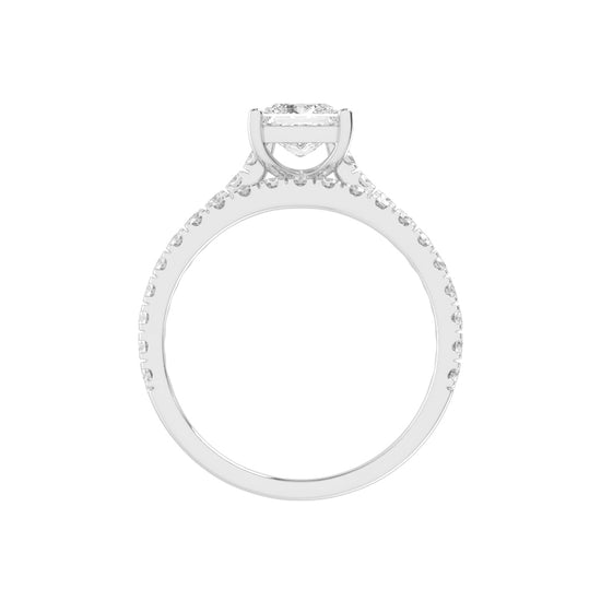 Everique  princess cut engagement lab diamond ring