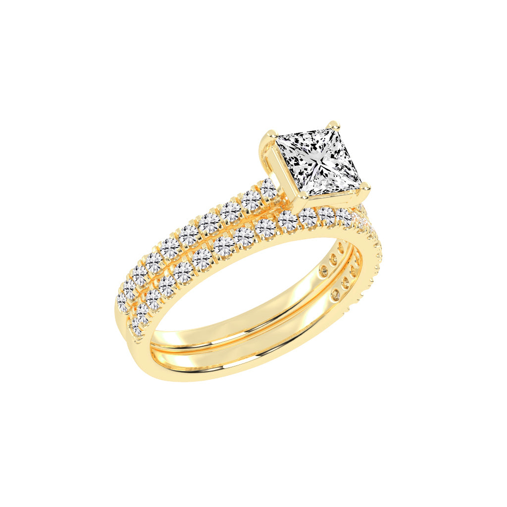 Everique  princess cut engagement lab diamond ring