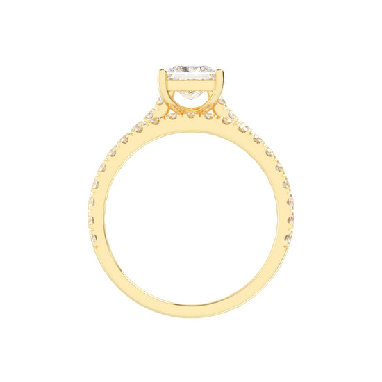 Everique  princess cut engagement lab diamond ring