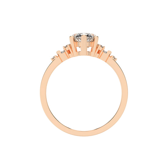 Serenix Six Prong Marquise Cut Classic Lab Diamond Ring
