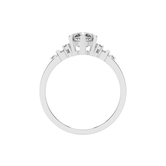 Serenix Six Prong Marquise Cut Classic Lab Diamond Ring