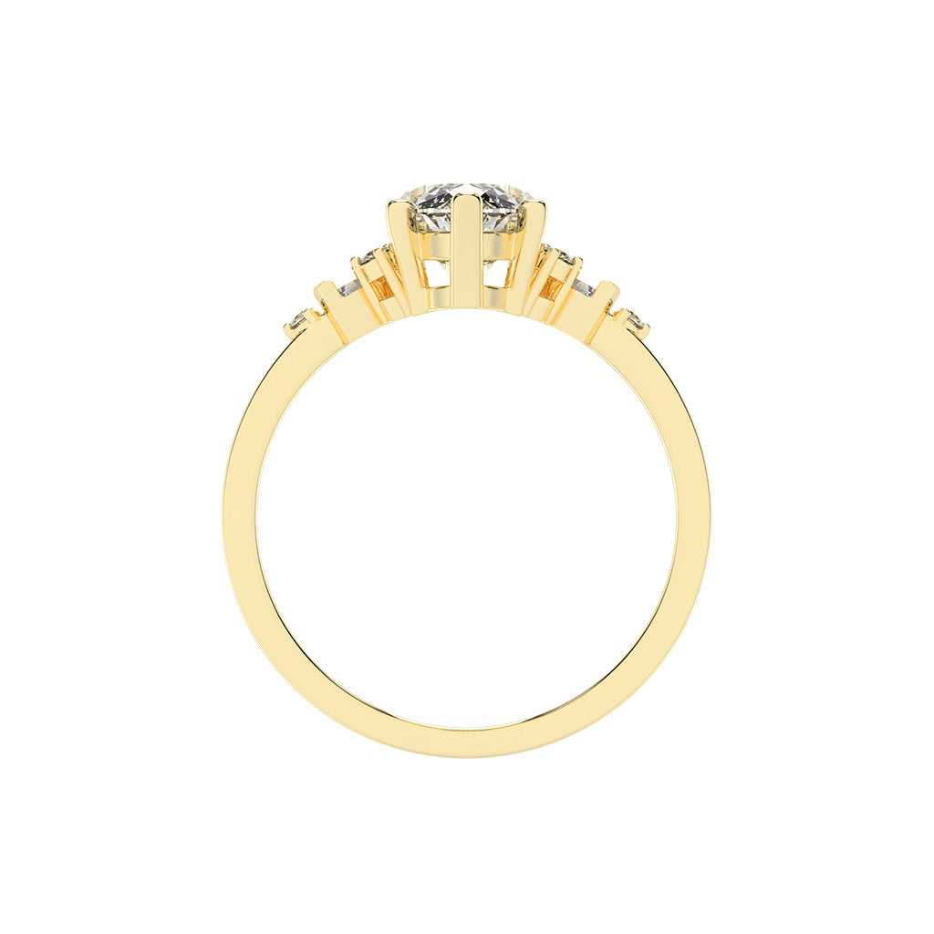 Serenix Six Prong Marquise Cut Classic Lab Diamond Ring