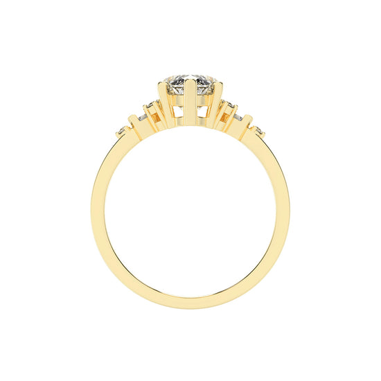 Serenix Six Prong Marquise Cut Classic Lab Diamond Ring