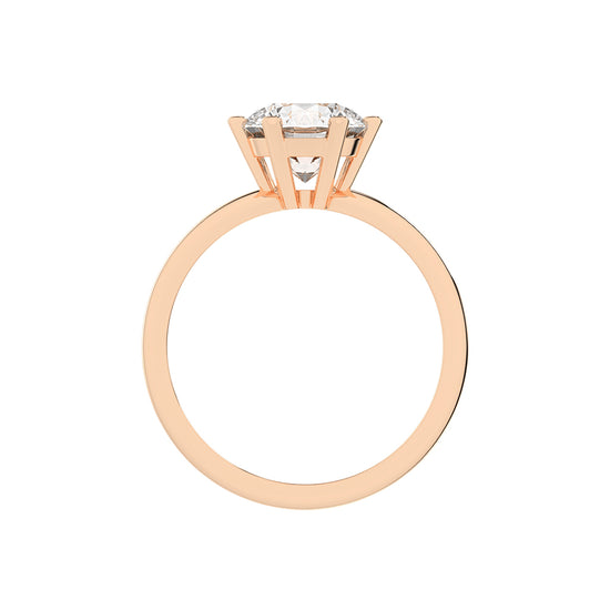 Solastrina Six Prong Round Cut Solitaire Lab Diamond Ring