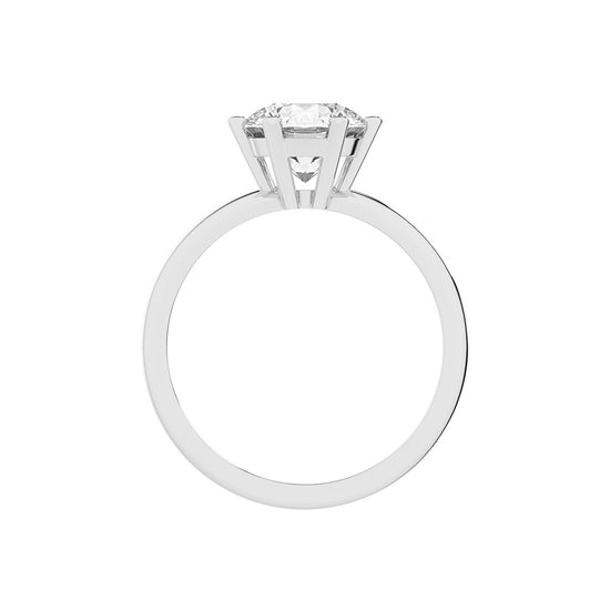 Solastrina Six Prong Round Cut Solitaire Lab Diamond Ring