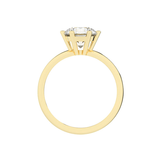 Solastrina Six Prong Round Cut Solitaire Lab Diamond Ring