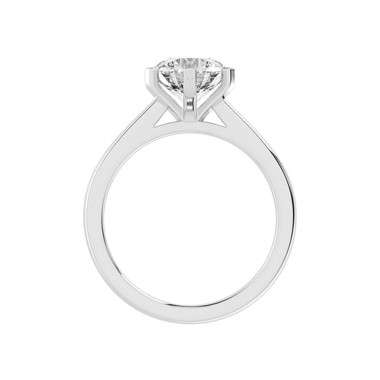 Solleona Six Prong Round Cut Solitaire Lab Diamond Ring