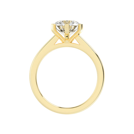 Solleona Six Prong Round Cut Solitaire Lab Diamond Ring