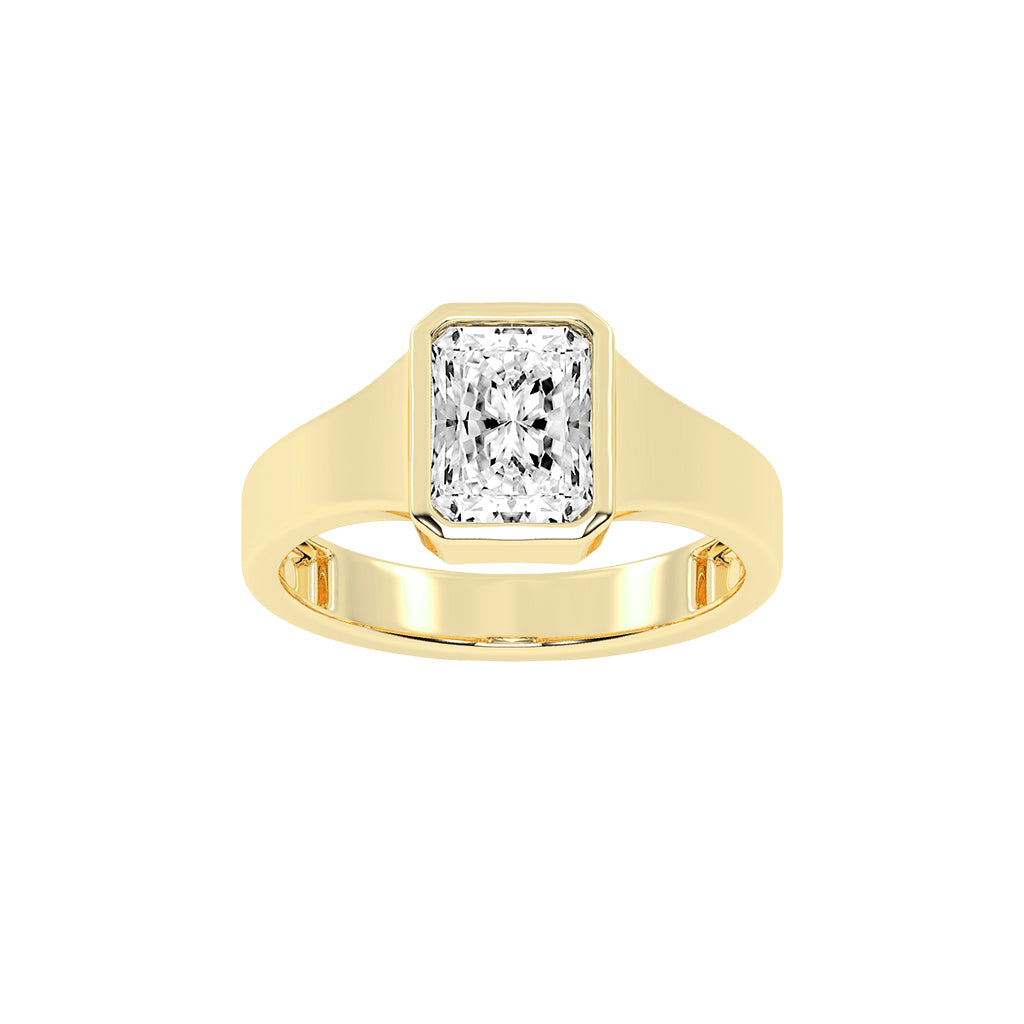 Solurine Radiant Cut Solitaire Lab Diamond Ring