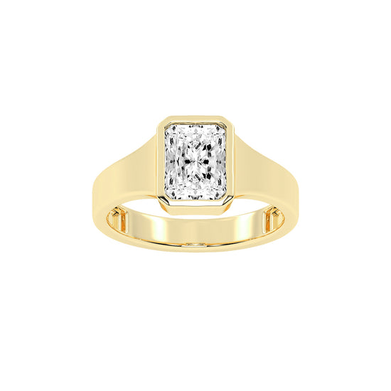 Solurine Radiant Cut Solitaire Lab Diamond Ring