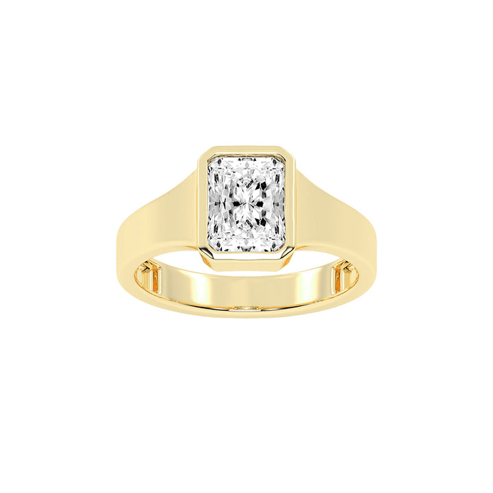 Solurine Radiant Cut Solitaire Lab Diamond Ring