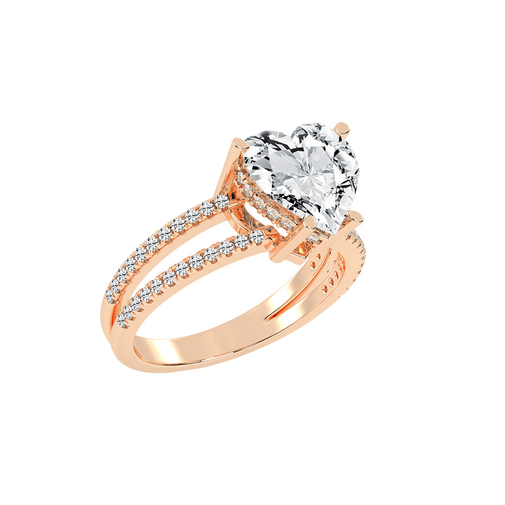 Everviere Heart Cut Engagement Lab Diamond Ring