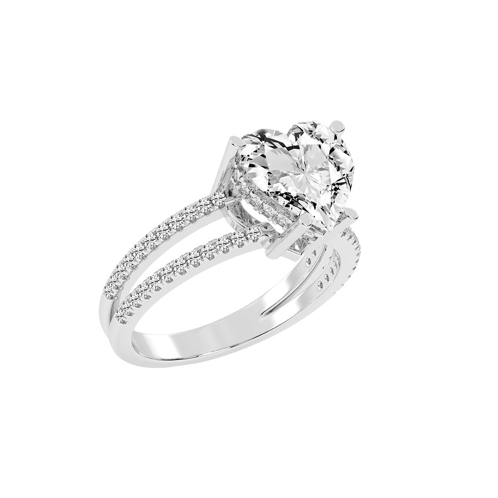 Everviere Heart Cut Engagement Lab Diamond Ring