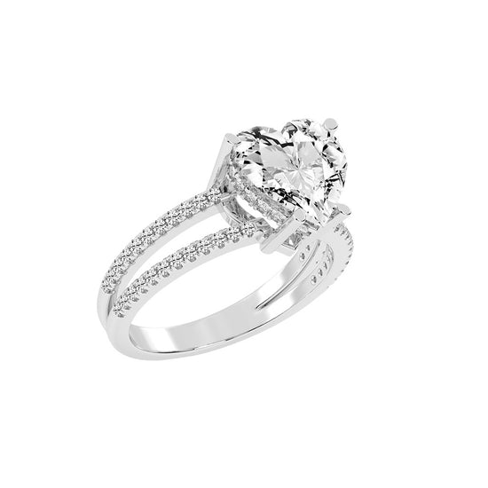Everviere Heart Cut Engagement Lab Diamond Ring