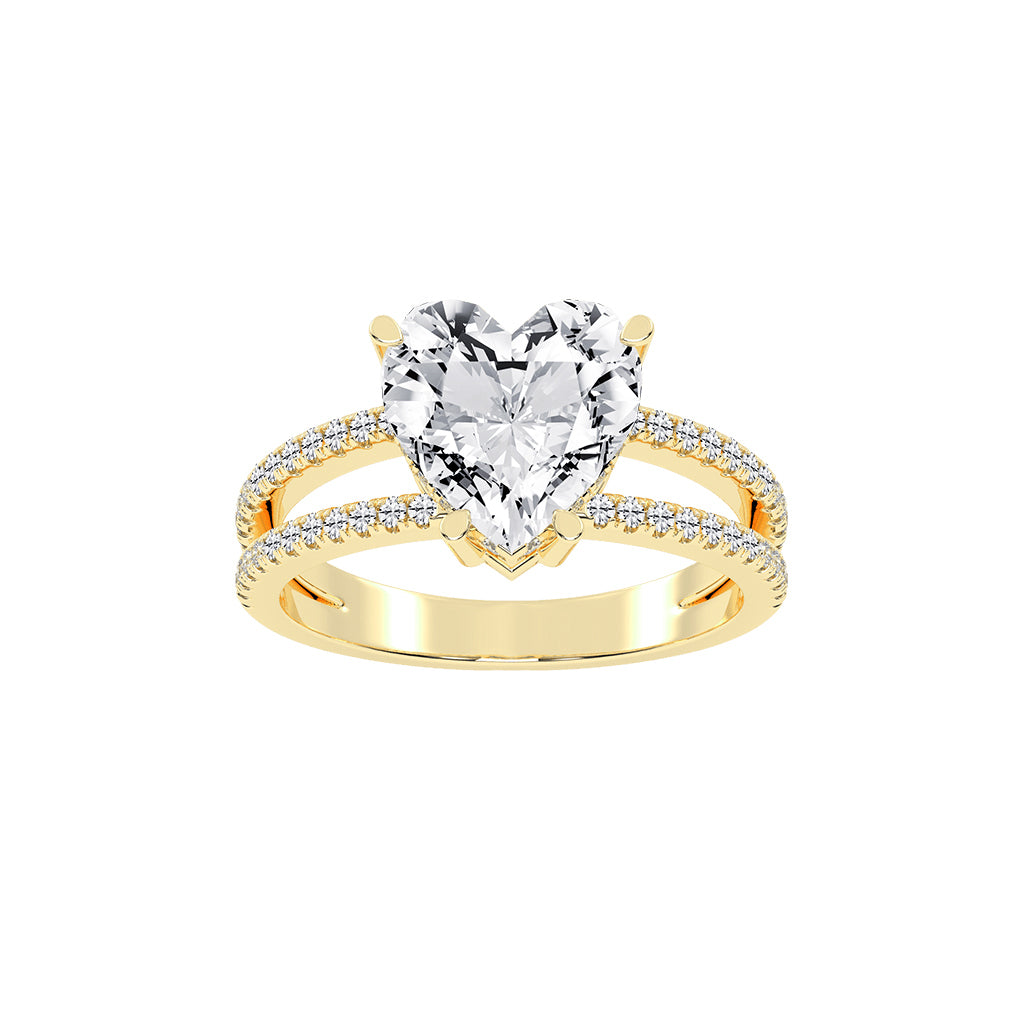 Everviere Heart Cut Engagement Lab Diamond Ring