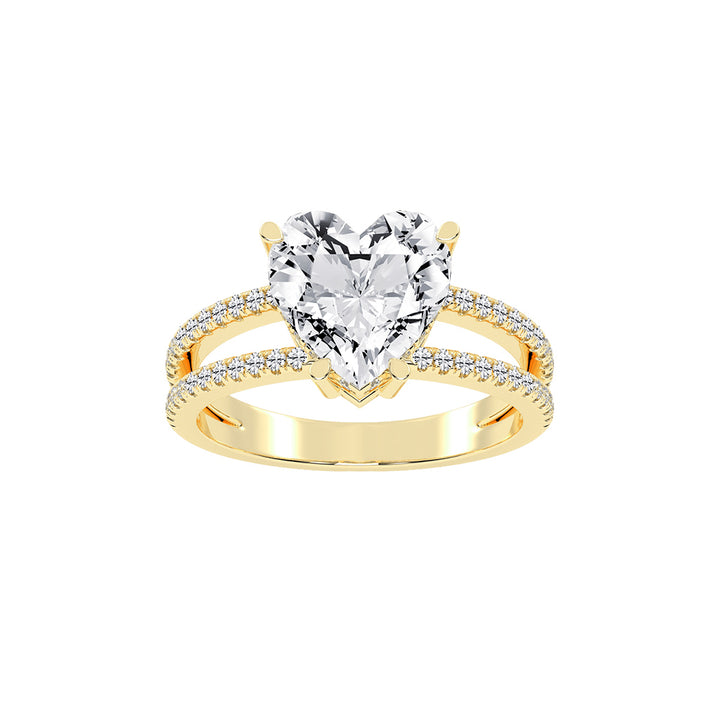 Everviere Heart Cut Engagement Lab Diamond Ring