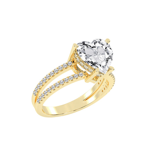 Everviere Heart Cut Engagement Lab Diamond Ring