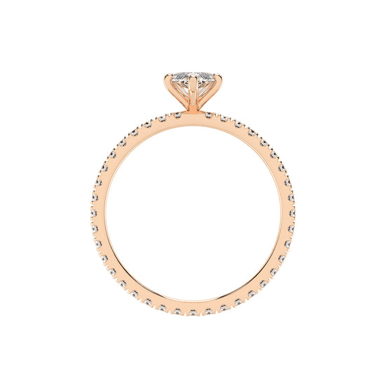Cheriscia Six Prong Marquise Cut Engagement Lab Diamond Ring