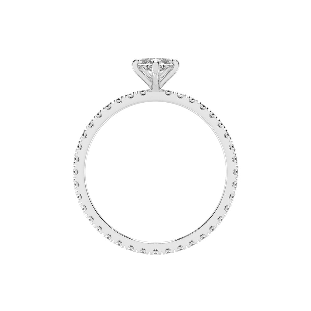 Cheriscia Six Prong Marquise Cut Engagement Lab Diamond Ring